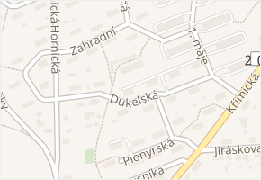 Dukelská v obci Vejprnice - mapa ulice