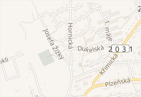 Hornická v obci Vejprnice - mapa ulice