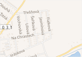 Jasmínová v obci Vejprnice - mapa ulice