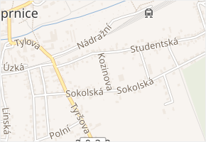 Kozinova v obci Vejprnice - mapa ulice