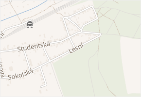 Lesní v obci Vejprnice - mapa ulice