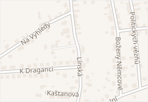 Línská v obci Vejprnice - mapa ulice