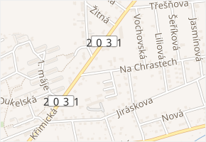 Na Chrastech v obci Vejprnice - mapa ulice
