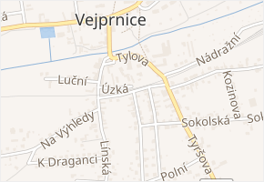 Nad Dráhou v obci Vejprnice - mapa ulice