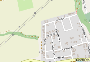 Plaská v obci Vejprnice - mapa ulice