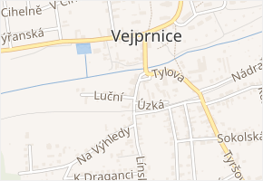 Podmostní v obci Vejprnice - mapa ulice