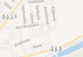Šeříková v obci Vejprnice - mapa ulice