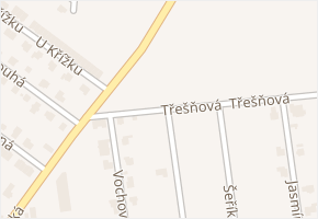 Třešňová v obci Vejprnice - mapa ulice