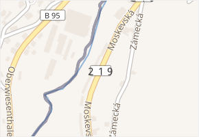 Moskevská v obci Vejprty - mapa ulice