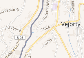 Úzká v obci Vejprty - mapa ulice
