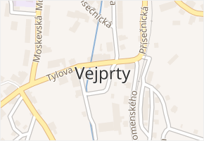Vejprty v obci Vejprty - mapa části obce