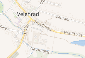 Nádvoří v obci Velehrad - mapa ulice