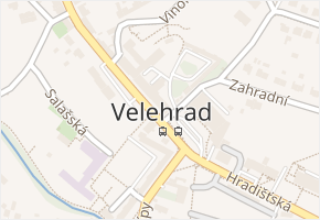 Velehrad v obci Velehrad - mapa části obce