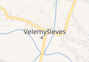Velemyšleves v obci Velemyšleves - mapa části obce