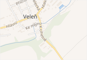 K cihelně v obci Veleň - mapa ulice