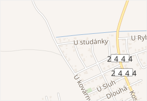 K remízku v obci Veleň - mapa ulice