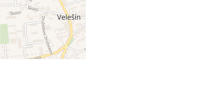 Družstevní v obci Velešín - mapa ulice