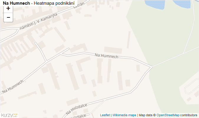 Mapa Na Humnech - Firmy v ulici.