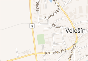 Školní v obci Velešín - mapa ulice