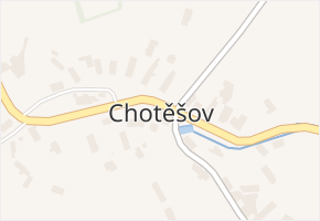 Chotěšov v obci Velhartice - mapa části obce