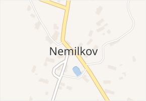 Nemilkov v obci Velhartice - mapa části obce