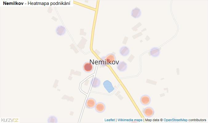 Mapa Nemilkov - Firmy v části obce.