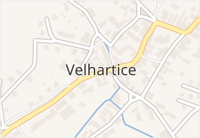Velhartice v obci Velhartice - mapa části obce