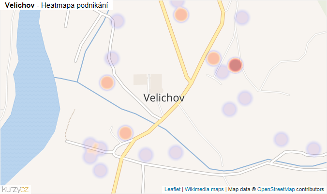 Mapa Velichov - Firmy v části obce.