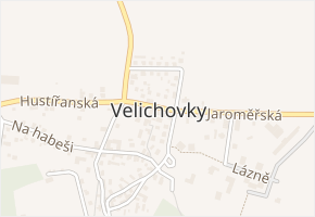 Babiňák v obci Velichovky - mapa ulice