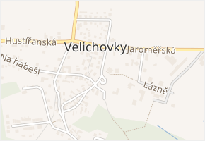Dlážděná v obci Velichovky - mapa ulice
