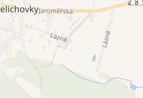 Lázně v obci Velichovky - mapa ulice