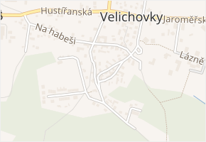 Pod kostelem v obci Velichovky - mapa ulice