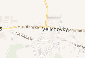 U křížku v obci Velichovky - mapa ulice