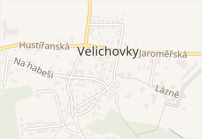 V uličce v obci Velichovky - mapa ulice