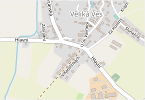 Hlavní v obci Veliká Ves - mapa ulice
