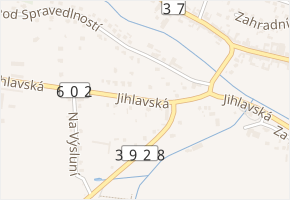 Jihlavská v obci Velká Bíteš - mapa ulice
