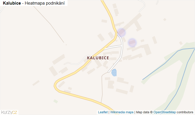 Mapa Kalubice - Firmy v části obce.