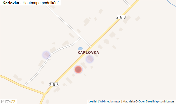 Mapa Karlovka - Firmy v části obce.