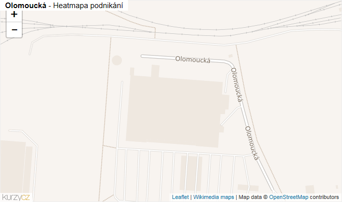 Mapa Olomoucká - Firmy v ulici.
