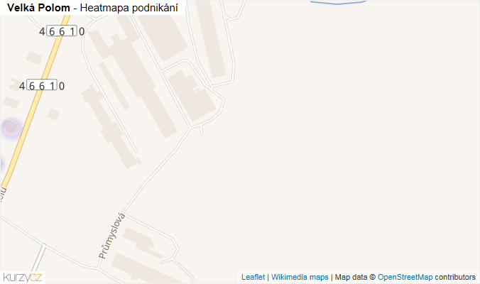 Mapa Velká Polom - Firmy v obci.