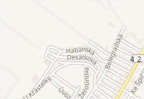 Habánská v obci Velké Bílovice - mapa ulice