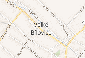 Ke Kapličce v obci Velké Bílovice - mapa ulice