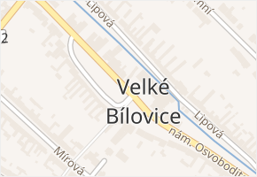 Lůčky v obci Velké Bílovice - mapa ulice