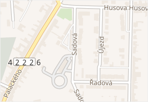 Sadová v obci Velké Bílovice - mapa ulice