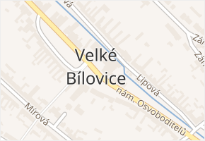 U Křástelky v obci Velké Bílovice - mapa ulice