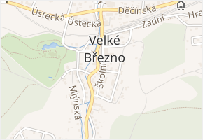 Školní v obci Velké Březno - mapa ulice