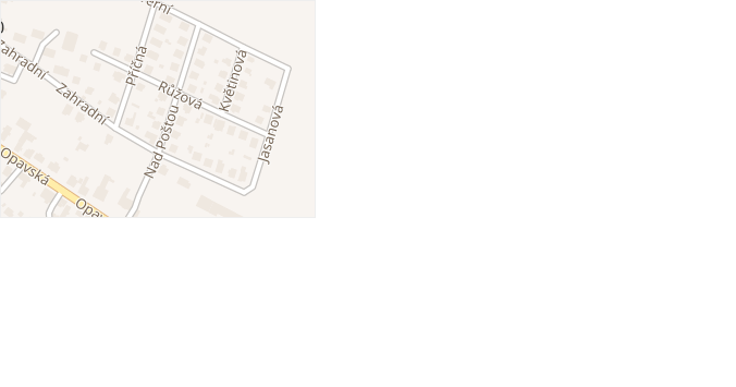 Nad Poštou v obci Velké Heraltice - mapa ulice