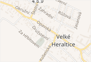 Úzká v obci Velké Heraltice - mapa ulice