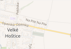 Na Pile v obci Velké Hoštice - mapa ulice