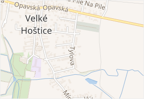 Tylova v obci Velké Hoštice - mapa ulice